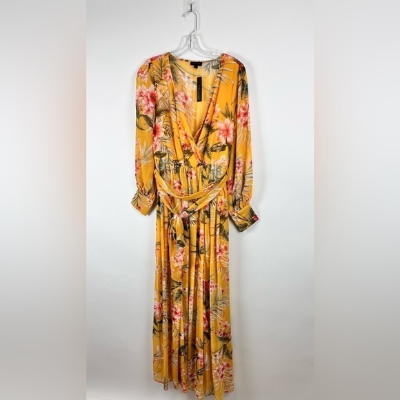 Miss Avenue Dresses & Skirts - Women's Long Sleeve Floral Sheer Maxi Dress